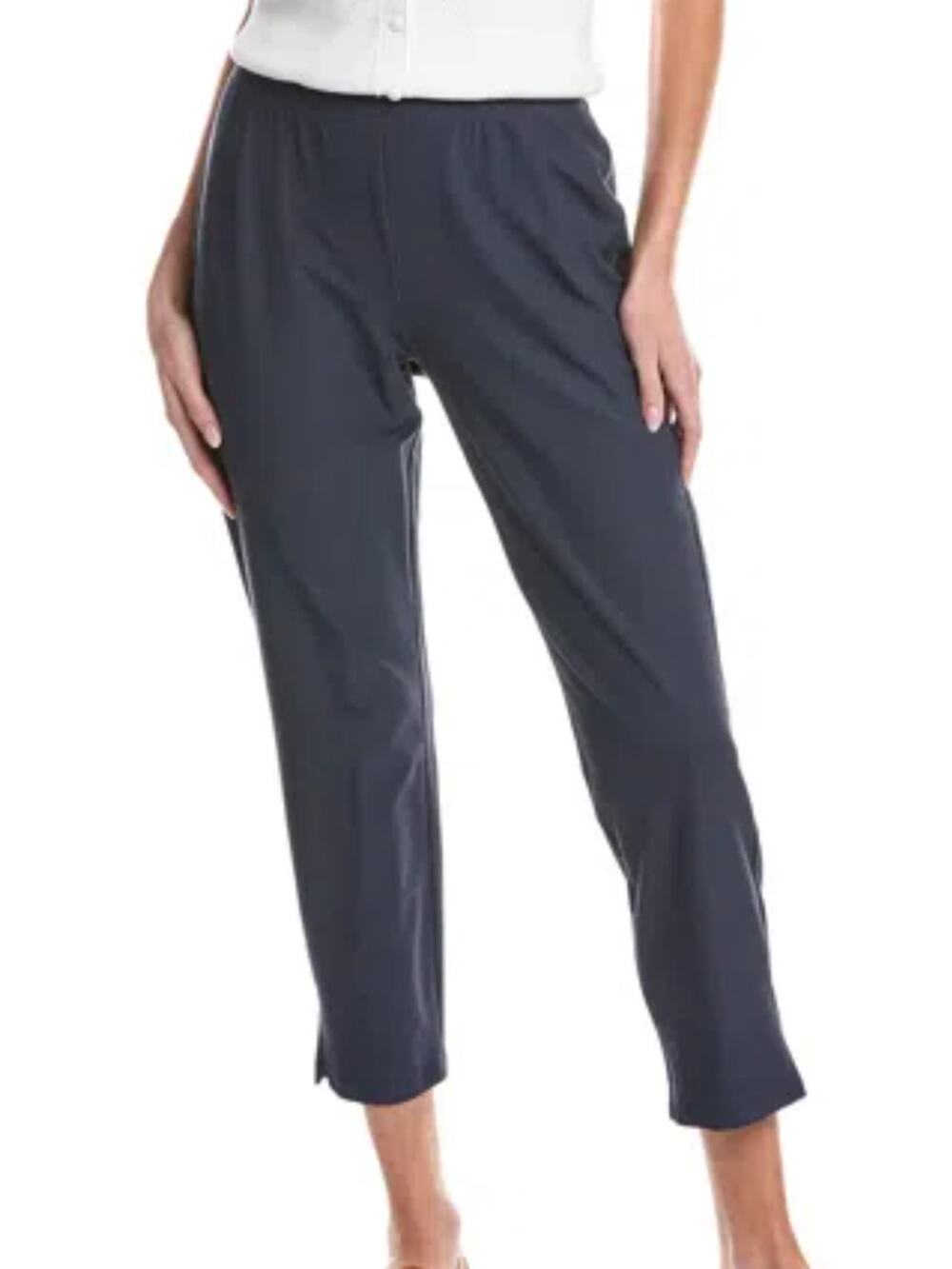 Eileen Fisher Ocean Blue High Waisted Knit Slim Crop Pants size XXS NEW Tags